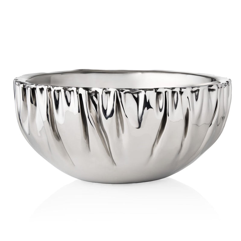 CERRO BOWL PARA SERVIR REDONDO PLATEADO-SMALL