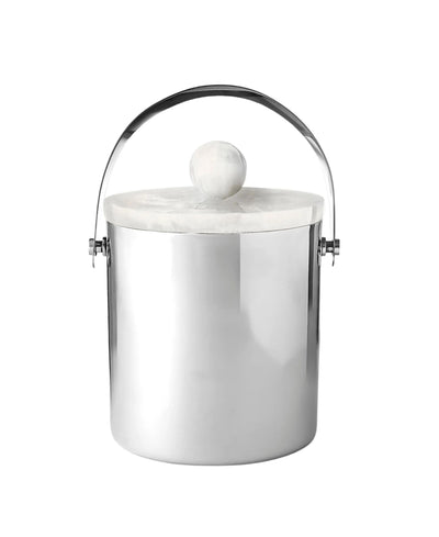 HIELERA DE ACERRO INOXIDABLE CON TAPA BLANCA