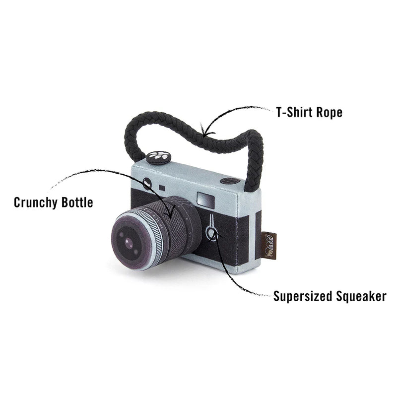 CAMARA JUGUETE PARA PERRO - NEGRO/GRIS