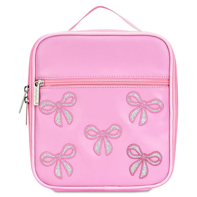 LONCHERA GLITTER BOWS-ROSA