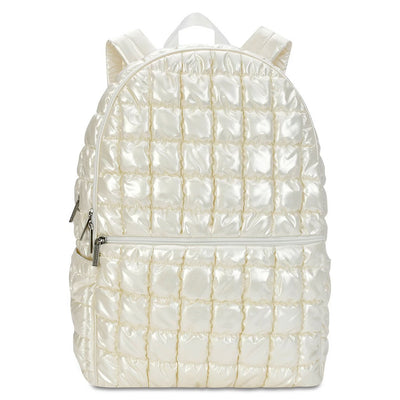 MOCHILA PUFFER SHINY-BLANCO PERLA