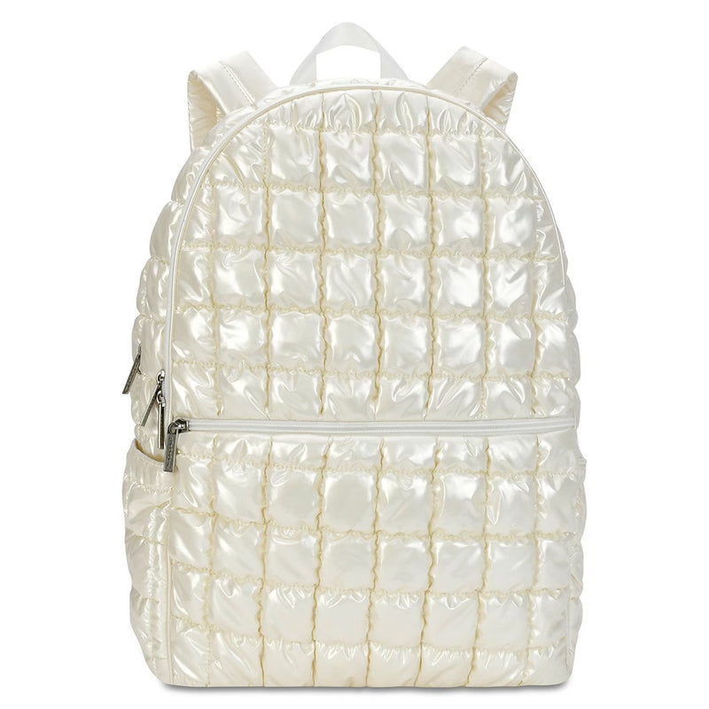 MOCHILA PUFFER SHINY-BLANCO PERLA