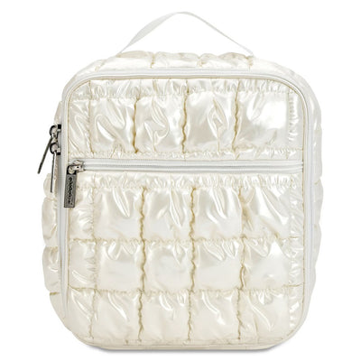 LONCHERA PUFFER SHINY-BLANCO PERLA