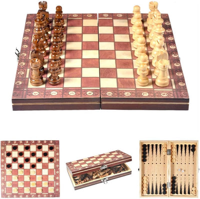 JUEGO 3 EN 1 DE MADERA DE ÉBANO MAGNÉTICO DE 8” JUEGO 3 EN 1 DE MADERA DE ÉBANO MAGNÉTICO DE 8”