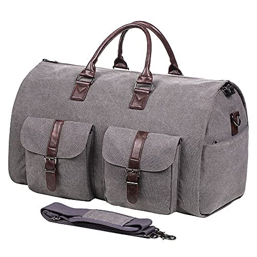 BOLSO DE VIAJE PARA ROPA CON JUEGO DE 3 BOTELLA GRIS