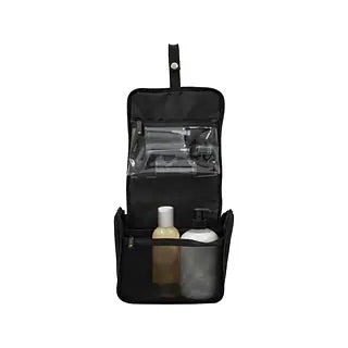 BOLSA DE VIAJE COLGANTE COLOR TERAPIA + JUEGO DE 3 BOTELLA DE VIAJE NEGRO