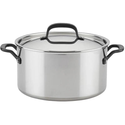 KITCHENAID STAINLESS STEEL 5-PLY CLAD 8 QT CACEROLA CON TAPA KITCHENAID STAINLESS STEEL 5-PLY CLAD 8 QT CACEROLA CON TAPA