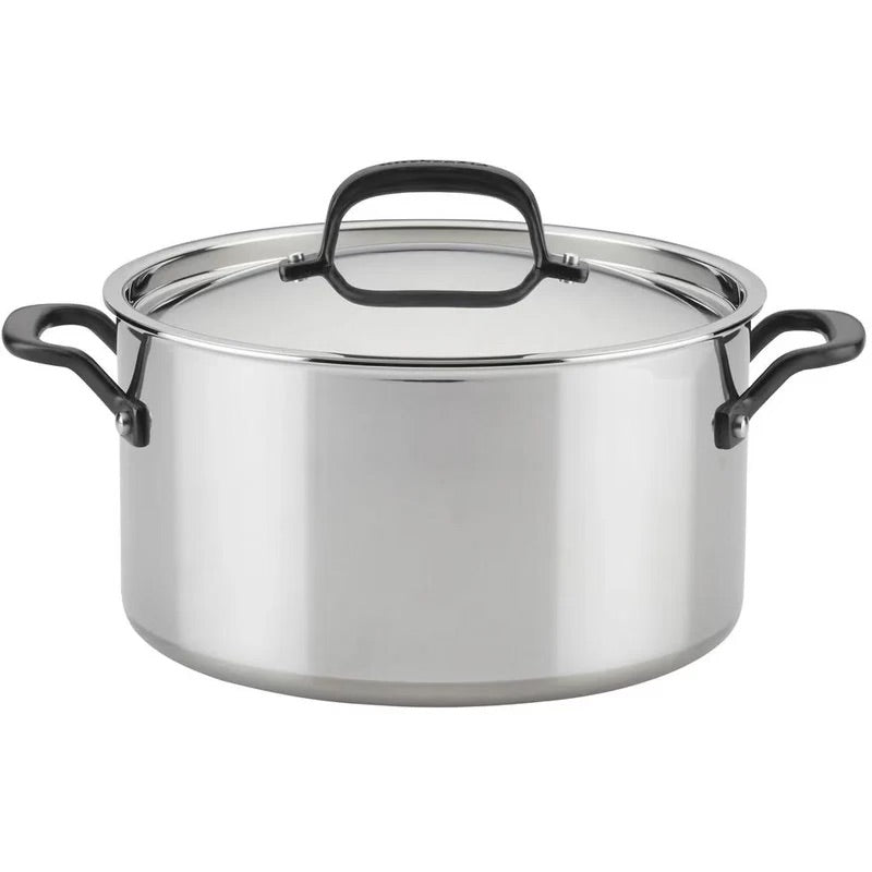 KITCHENAID STAINLESS STEEL 5-PLY CLAD 8 QT CACEROLA CON TAPA KITCHENAID STAINLESS STEEL 5-PLY CLAD 8 QT CACEROLA CON TAPA