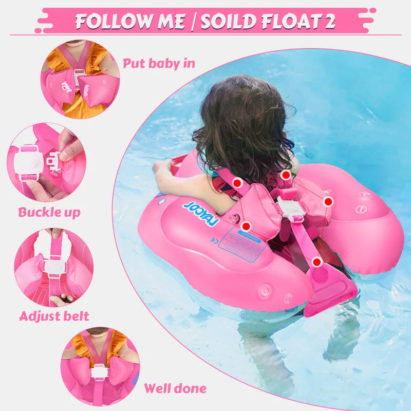 FLOTADOR INFLABLE, DE 3 A 36 MESES, TALLA S, ROSA