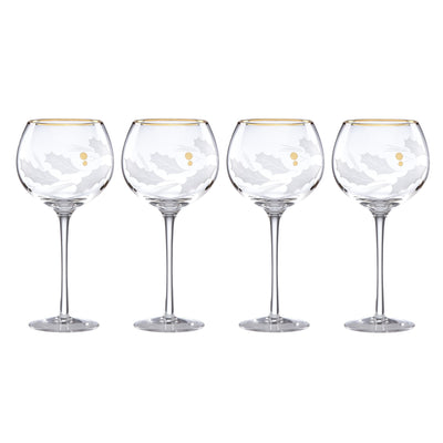 SET DE 4 COPAS DE VINO NAVIDEÑA SET DE 4 COPAS DE VINO NAVIDEÑA