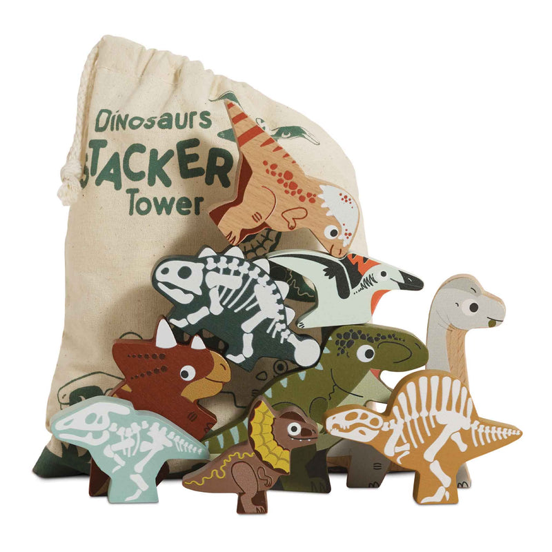 LE TOY VAN DINOSAURIOS APILABLES 9 PCS