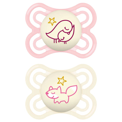 MAM PERFECT NIGHT SET DE CHUPETES 0-6M-PALET FAIRY DUST/SHELL