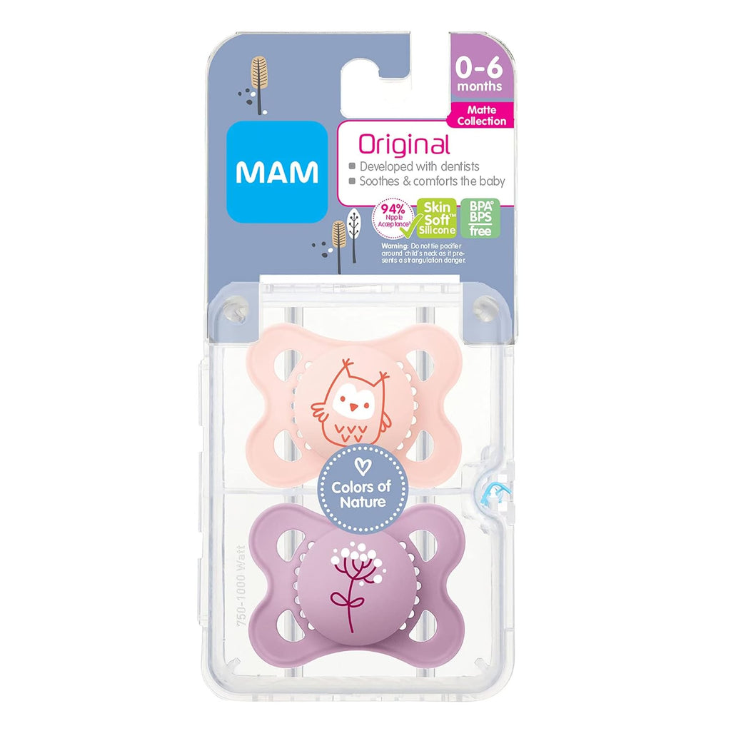 R♡MAM⌘ MAM SET DE CHUPETES UNPRINTED 2 PCS-ROSE/FAIRY DUST – Kennedy Home