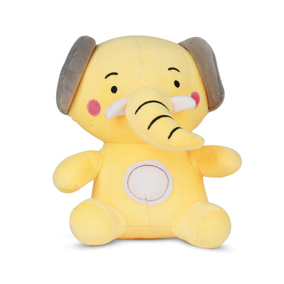 ELEFANTE EN CARRO DE PELUCHE-YELLOW