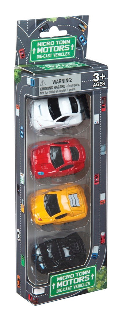 PLAY MAKER PAQUETE DE 4 AUTOS DE CARRRERA