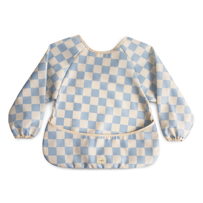 BABERO MANGA LARGA-AZUL CHECK