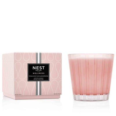 VELA DE LUJO CON SAL DEL HIMALAYA Y AGUA DE ROSAS 47.3OZ
