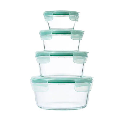 OXO GG SET DE RECIPIENTES DE VIDRIO REDONDO SMART SEAL 8 PCS