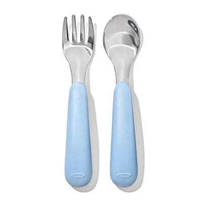 OXO TOT SET DE CUCHARA Y TENEDOR PARA BEBE-DUSK 2 PCS