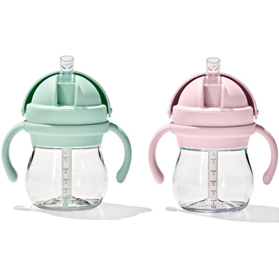 OXO TOT SET DE 2 VASOS DE TRANSICION CON PAJITA 6 oz (OPAL/BLOSSOM) OXO TOT SET DE 2 VASOS DE TRANSICION CON PAJITA 6 oz (OPAL/BLOSSOM)