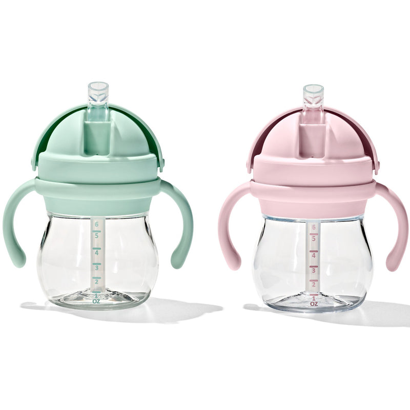 OXO TOT SET DE 2 VASOS DE TRANSICION CON PAJITA 6 oz (OPAL/BLOSSOM) OXO TOT SET DE 2 VASOS DE TRANSICION CON PAJITA 6 oz (OPAL/BLOSSOM)