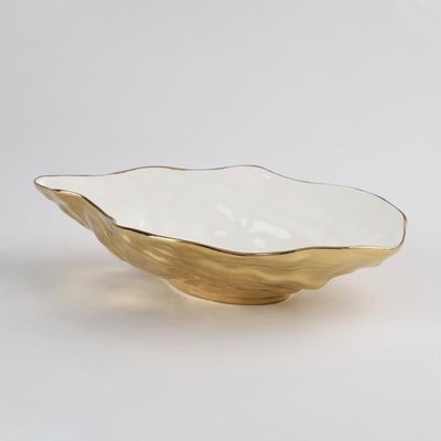 OYSTER BOWL MEDIUM-BLANCO/DORADO OYSTER BOWL MEDIUM - BLANCO/DORADO