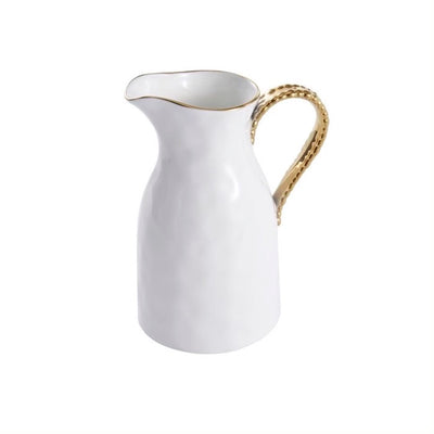 JARRA DE AGUA 8.25 × 6.25 × 4.75-BLANCO/DORADO JARRA DE AGUA 8.25 × 6.25 × 4.75 - BLANCO/DORADO