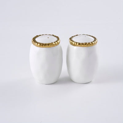 SET DE SALERO Y PIMIENTERO 2.5 × 3.25 - BLANCO/DORADO SET DE SALERO Y PIMIENTERO 2.5 × 3.25 - BLANCO/DORADO