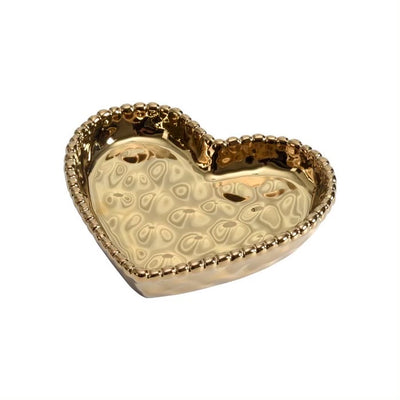 PLATO DE CORAZON PEQUENO 4 × 4-DORADO PLATO DE CORAZON PEQUENO 4 × 4 - DORADO