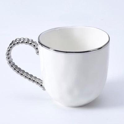 TAZA 4 × 4 × 4-BLANCO/PLATA TAZA 4 × 4 × 4 - BLANCO/PLATA