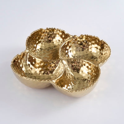 PAMPA BAY BOWL DE PORCELANA 4 SECCIONES, DORADO 9 X 9 X 2.5 PULGADAS PAMPA BAY BOWL DE PORCELANA 4 SECCIONES, DORADO 9 X 9 X 2.5 PULGADAS