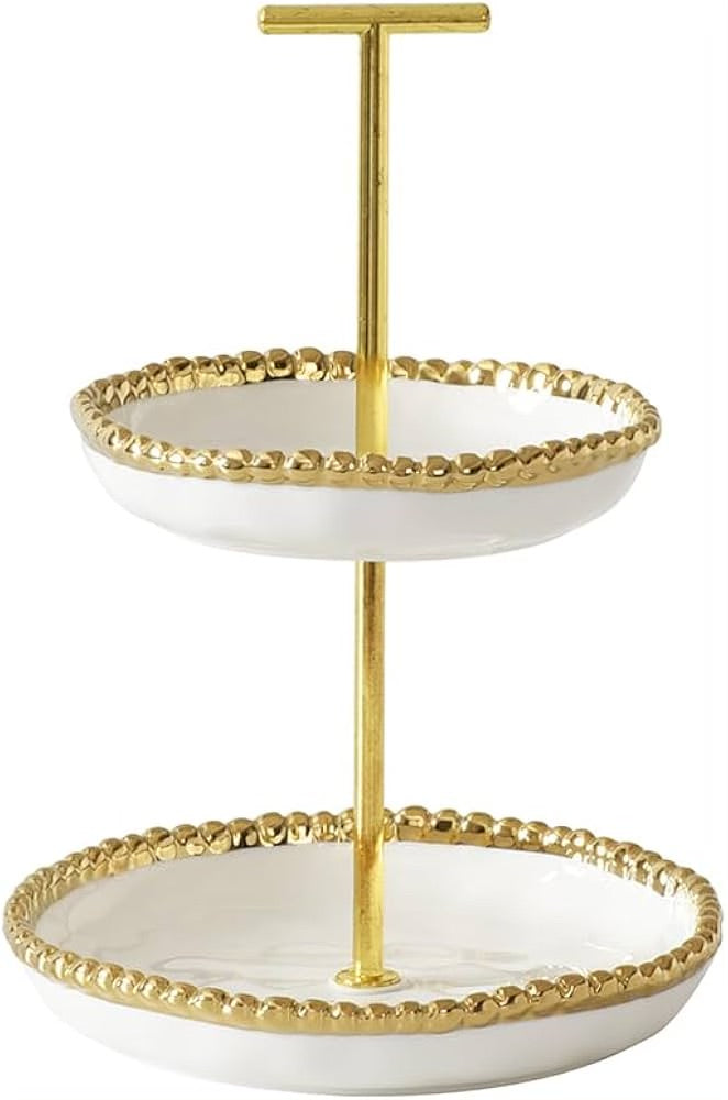 GOLDEN SALERNO SERVIDOR PEQUEÑO DE 2 NIVELES 6"X6"X9"