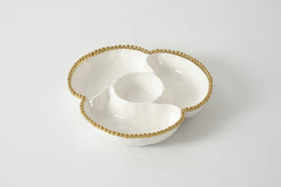 GOLDEN SALERNO SERVIDOR CON 4 SECCIONES 10.75" × 10.75" × 2"