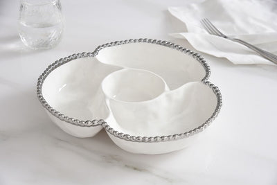 SALERNO SERVIDOR CON 4 SECCIONES 10.75" × 10.75" × 2"