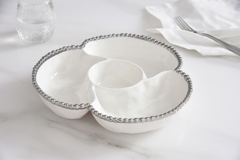 SALERNO SERVIDOR CON 4 SECCIONES 10.75" × 10.75" × 2"