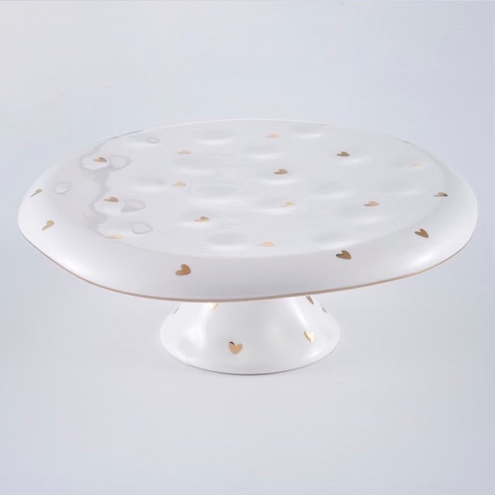 BASE PARA DULCES DE CORAZONES - BLANCO/DORADO BASE PARA DULCES DE CORAZONES - BLANCO/DORADO