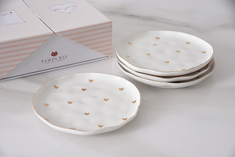 HEART TO HEART SET DE PLATOS PARA ENSALADA 7” D x 0.5”