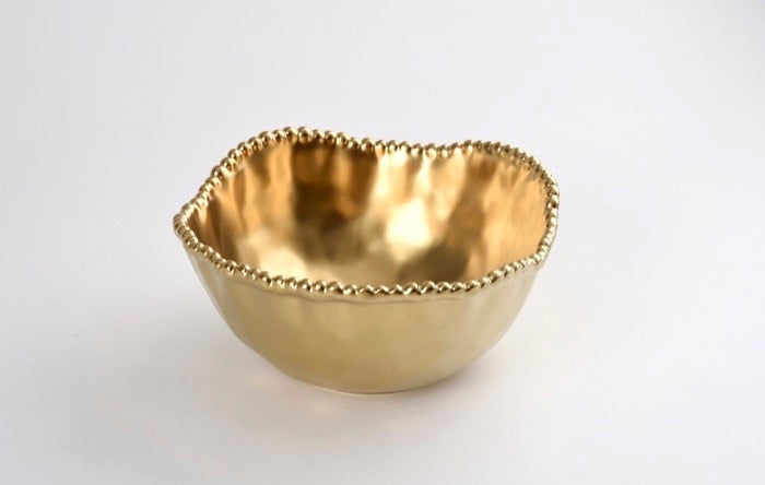 BOWL MEDIANO PARA ENSALADAS/DORADO 8.5" D x 4 BOWL MEDIANO PARA ENSALADAS/DORADO 8.5" D x 4