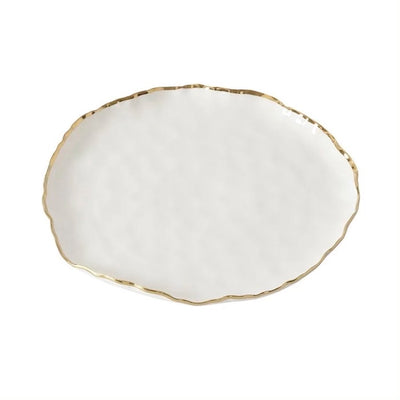 PAMPA BAY PLATO REDONDO, BLANCO Y BORDE DORADO PAMPA BAY PLATO REDONDO, BLANCO Y BORDE DORADO