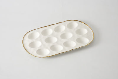 PORTOFINO BANDEJA OVALADA PARA HUEVOS 14.5”  x 7.75” x 1”