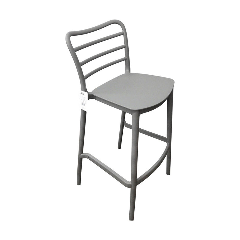 SILLA DE BAR GRIS