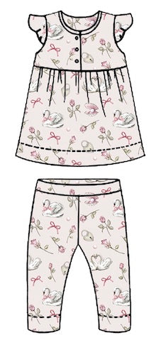 PIJAMA PARA NIÑA MANGA CORTA PEARS 7-8
