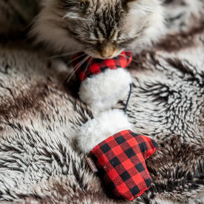 GUANTES JUGUETE PARA GATO-ROJO