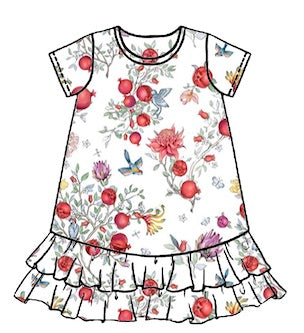 PIJAMA VESTIDO MANGA CORTA POMEGRANATES 2-3