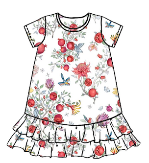 PIJAMA VESTIDO MANGA CORTA POMEGRANATES 9-12