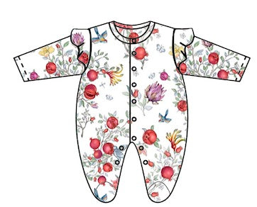 PIJAMA PARA BEBE MANGA LARGA POMEGRANATES