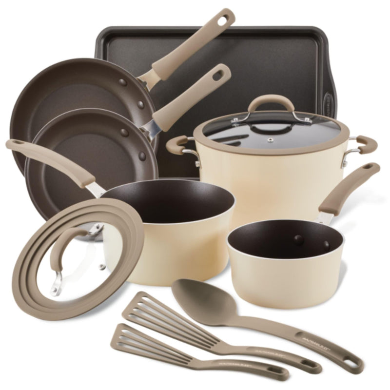 RACHAEL RAY COOK+CREATE SET DE OLLAS Y UTENSILIOS 11PC RACHAEL RAY COOK+CREATE SET DE OLLAS Y UTENSILIOS 11PC