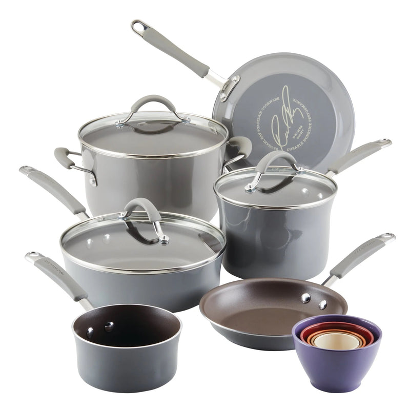 SET DE OLLAS ANTIADHERENTE Y TAZAS MEDIDORAS 14 PZ-GRIS SET DE OLLAS ANTIADHERENTE Y TAZAS MEDIDORAS 14 PZ-GRIS