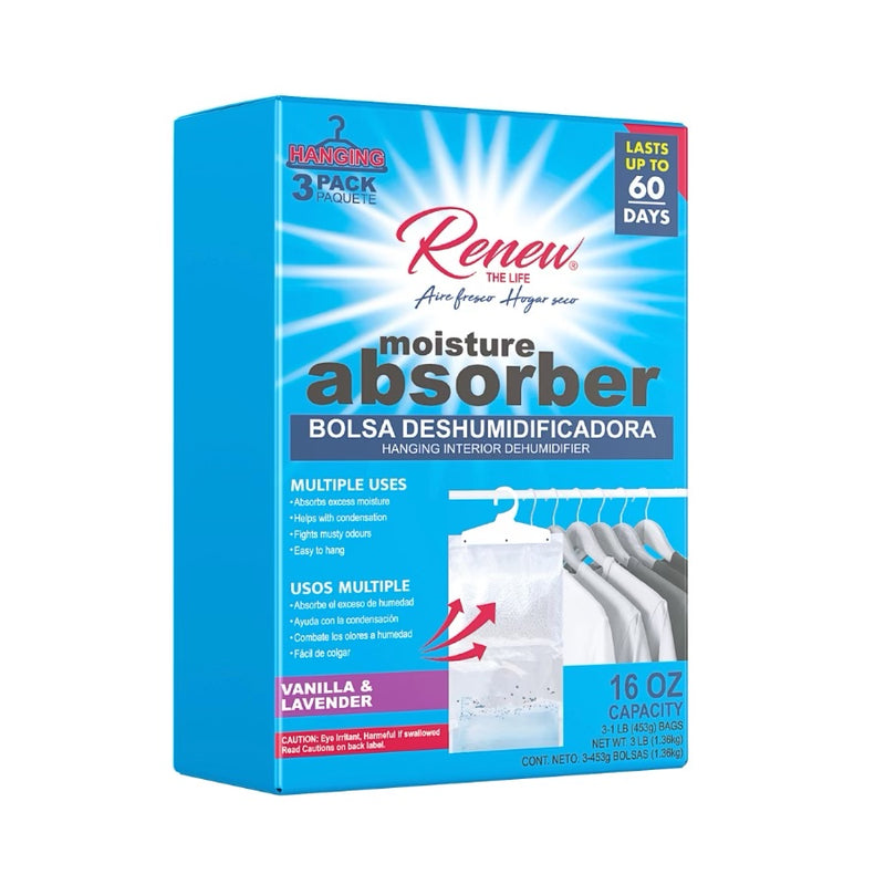 RENEW 1PK BOLSA ABSORBENTE DE HUMEDAD VAINILLA Y LAVANDA 16oz