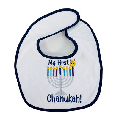 BABERO BORDADO MY FIRST CHANUKAH 9"X11"